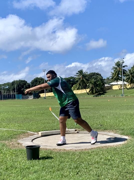 Shot put practice