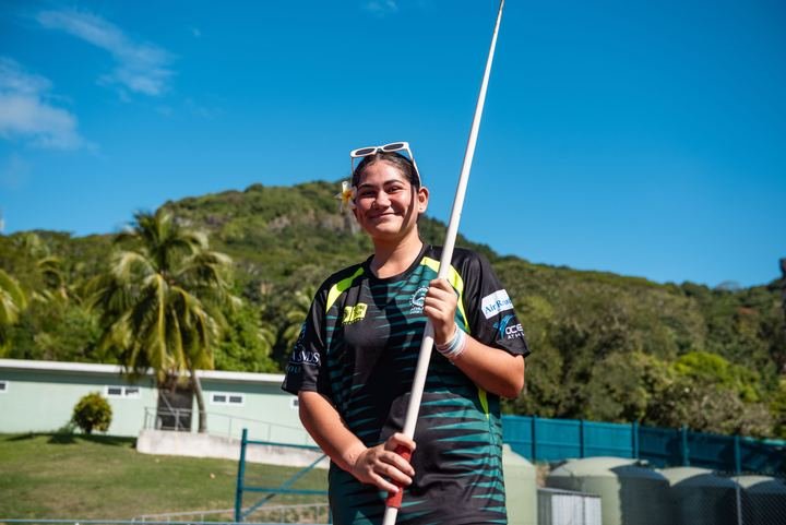 All smiles in the javelin area