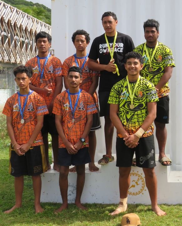 Medallists with their medals