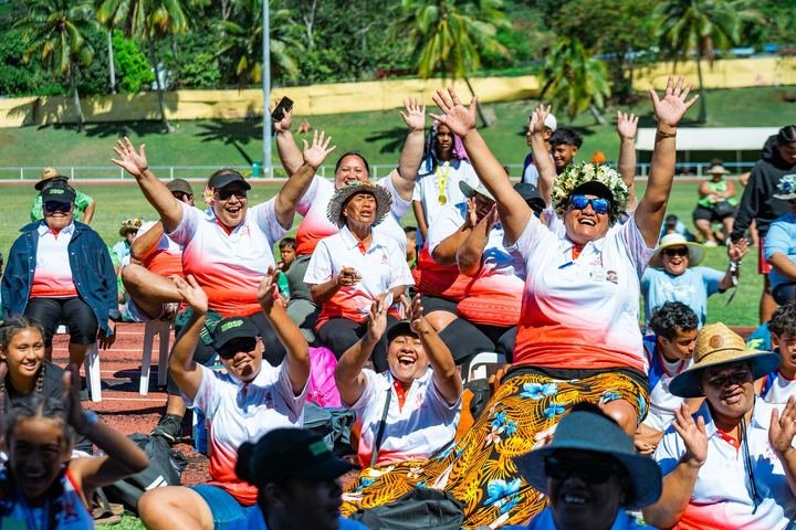 Supporters celebrate during the prize-giving.